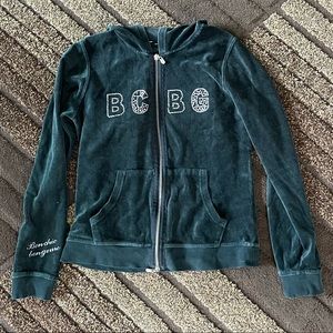 Bcbg velour track suit jacket size M